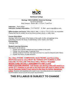 Fall Hist Geol 2014 - HCC Learning Web