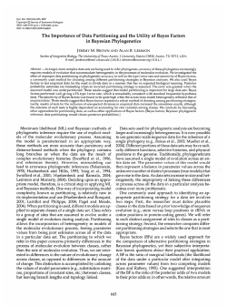The Importance of Data Partitioning and the Utility of Bayes Factors