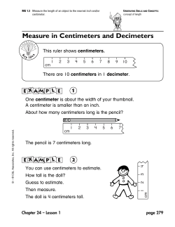 Measure in Centimeters and Decimeters
