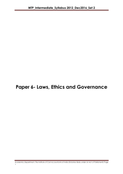 Paper 6 - Institute of Cost Accountants of India