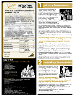 instructions - BA Brewmaster