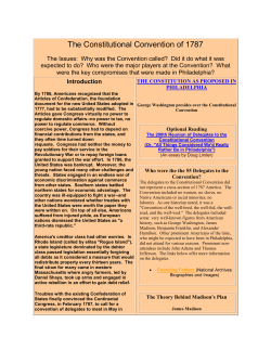 The Constitutional Convention of 1787