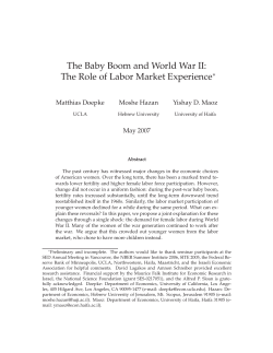 The Baby Boom and World War II: The Role of Labor Market