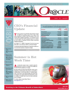 CEO`s Financial Update Summer is Hot Work Time