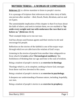 MOTHER TERESA &ndash; A WOMAN OF COMPASSION