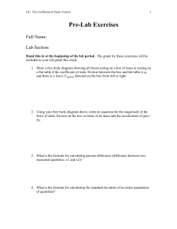L03 - Coefficient of Static Friction