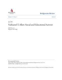 Nathaniel T. Allen: Social and Educational Activist