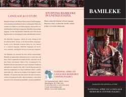 Bamileke - National African Language Resource Center