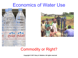 Economics of Water Use