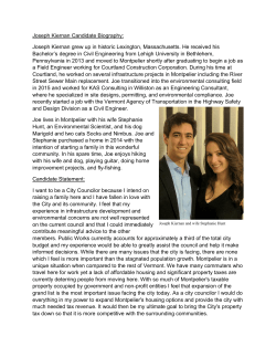 Joseph R. Kiernan - City of Montpelier