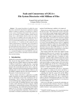 Scale and Concurrency of GIGA+: File System Directories with