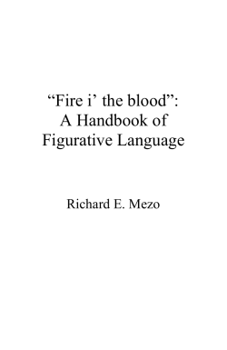 "Fire i` the blood": A Handbook of Figurative