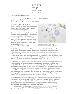 FOR IMMEDIATE RELEASE MARILLA PALMER Daphne`s Night Out