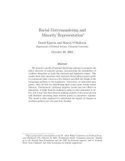 Racial Gerrymandering and Minority Representation