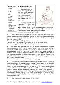 Key Words 18 Making Moko Ink