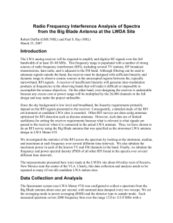 Radio Frequency Interference Analysis of Spectra from the Big