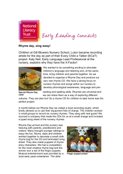 Rhyme day, sing away! - National Literacy Trust