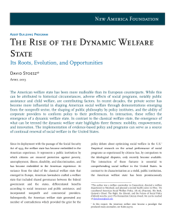 The Rise of the Dynamic Welfare State