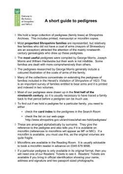 short guide to pedigrees