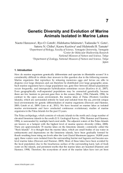 Genetic Diversity and Evolution of Marine Animals