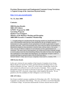 June 2008 Newsletter - American Physical Society