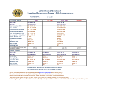 Central Bank of Swaziland Swaziland Government Treasury Bills