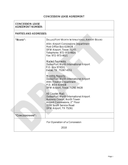 CONCESSION LEASE AGREEMENT CONCESSION