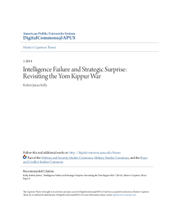 Intelligence Failure and Strategic Surprise: Revisiting the Yom