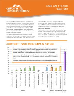 CAHP Climate Zone Factsheets