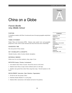 China on a Globe - Indiana University Bloomington