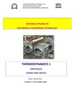 thermodynamics1 _practicals_ mec122x - Unesco