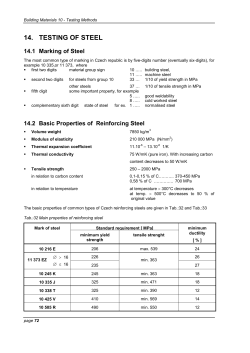 14. TESTING OF STEEL