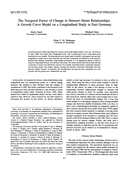 The Temporal Factor of Change in Stressor