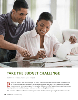 take the budget challenge