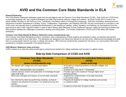 AVID and CCSS (ELA)
