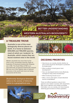 Better understanding WA biodiversity