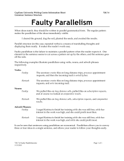 Faulty Parallelism - Capilano University