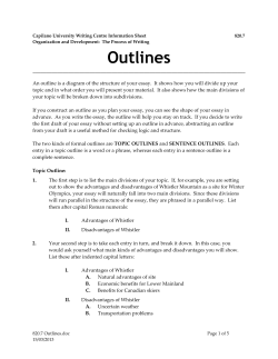 Outlines - Capilano University