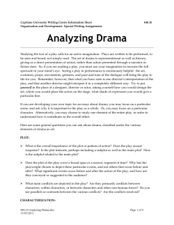 Analyzing Drama - Capilano University