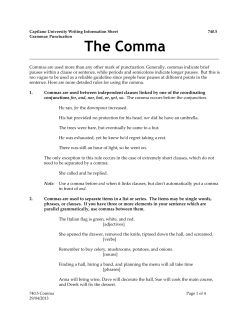 Comma - Capilano University