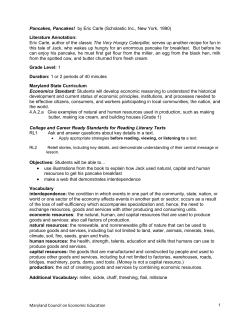 Pancakes, Pancakes - Maryland Council on Economic Education