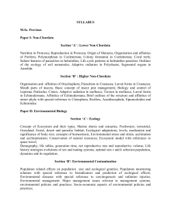 SYLLABUS M.Sc. Previous Paper I: Non
