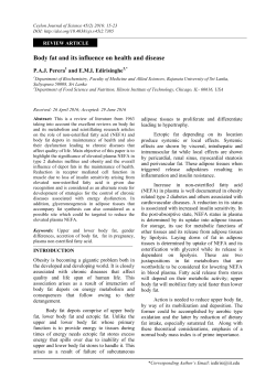 Body fat and its influence on health and disease