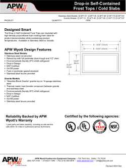 Spec Sheet - APW Wyott