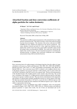Absorbed fraction and dose conversion coefficients of alpha