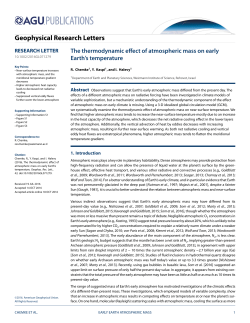 The thermodynamic effect of atmospheric mass on early Earth`s