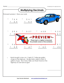 Multiplying Decimals - Super Teacher Worksheets