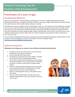 Preschoolers (3-5 years of age)