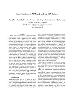 Robust Synchronous P2P Primitives Using SGX Enclaves