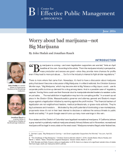 Big Marijuana - Brookings Institution